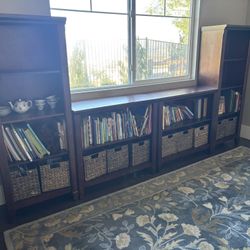 Wood bookshelves - 4 Total