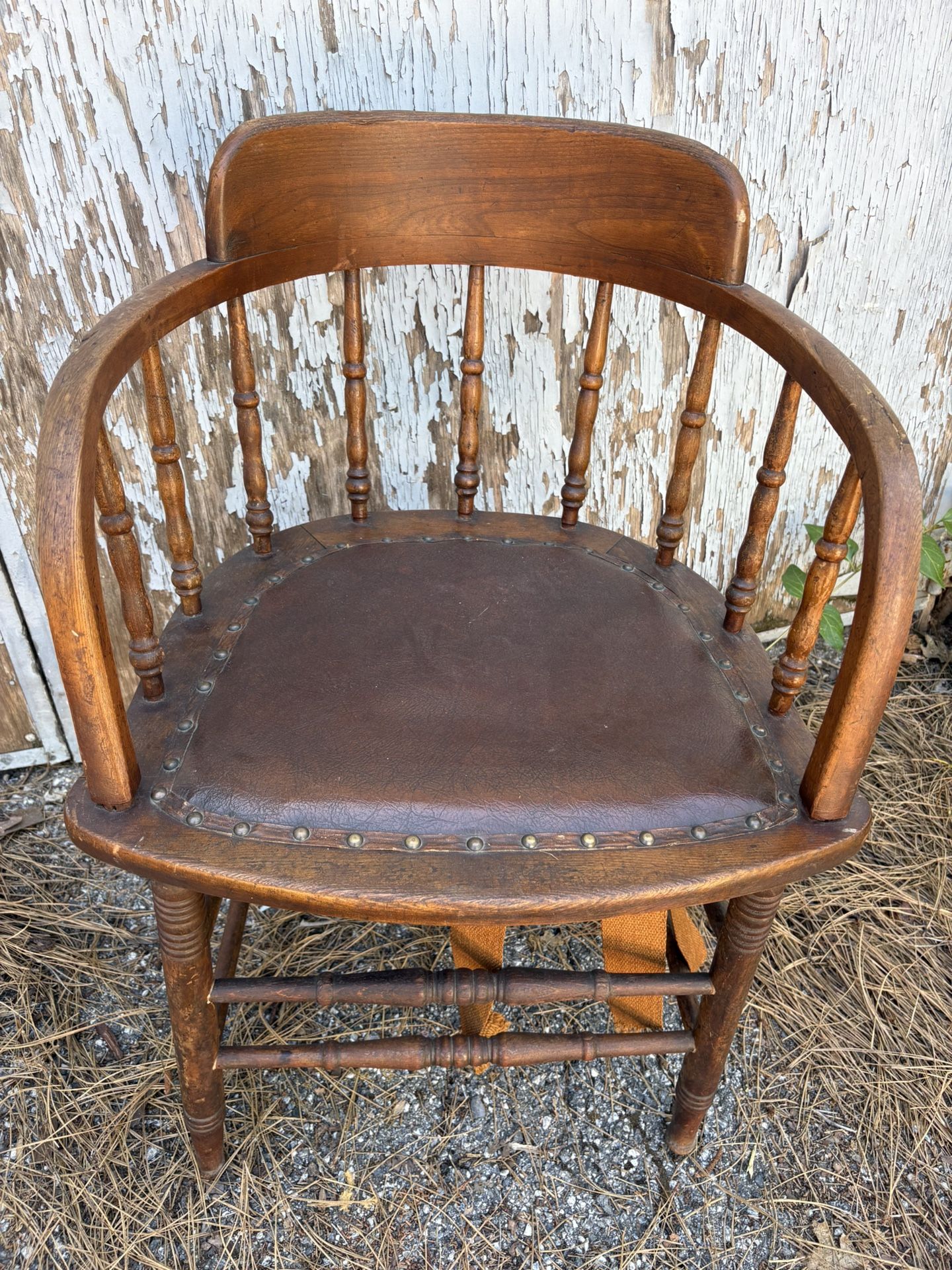 Antique Oak Caboose Chair
