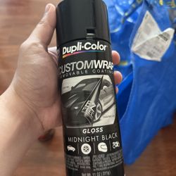 Dupli-Color ECWRC8400 Custom Wrap Gloss Removable Automotive Paint - Midnight Black Spray Paint - 11 oz. Aerosol Can