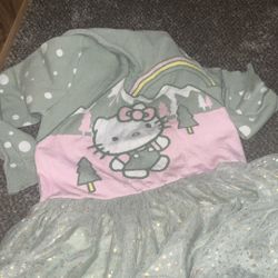brand New Hello Kitty Dress Never Worn No Tags Size Large With Hood Very Cute