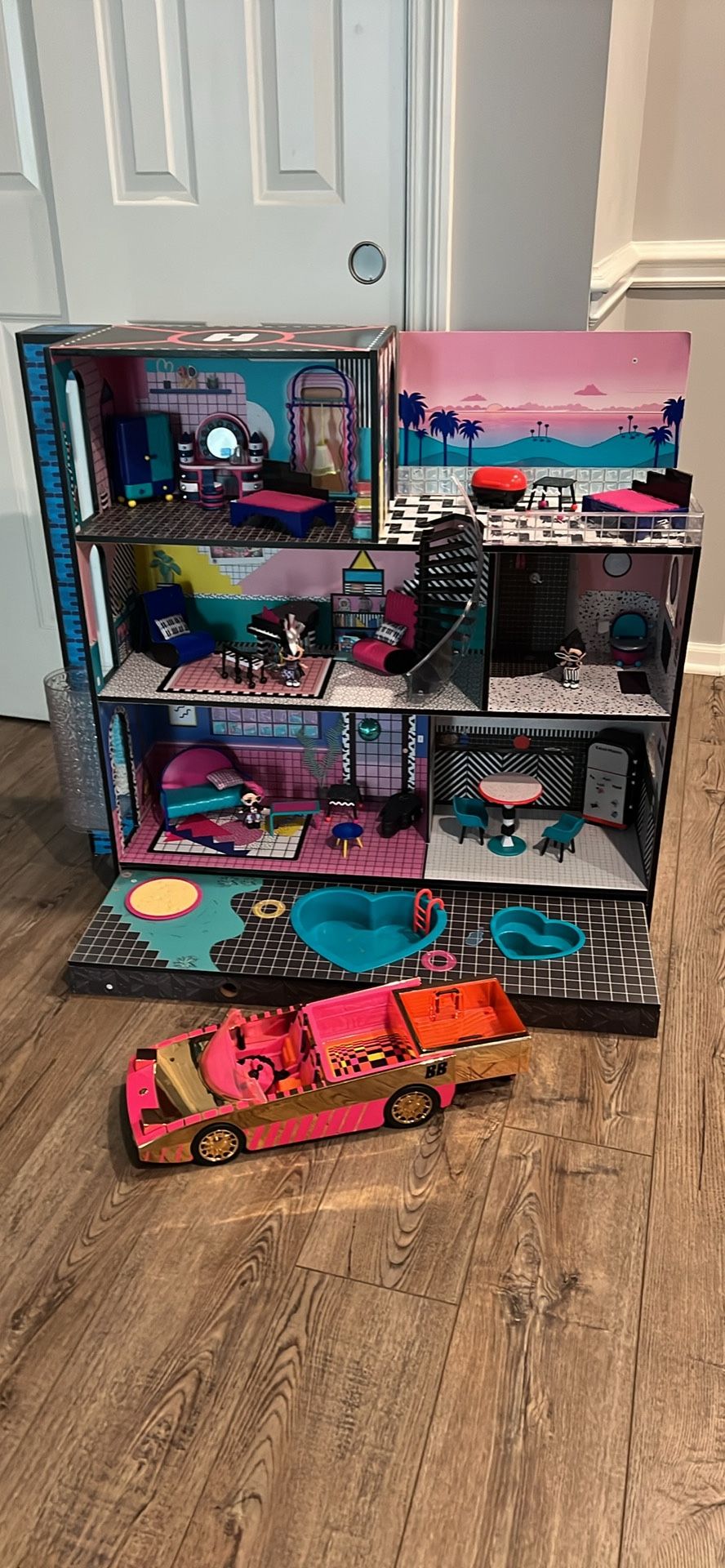 2 LOL Doll houses Plus LOL car