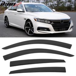 Fits 2018-2025 Honda Accord Sedan Low Profile Style Tape-On Window Visors Deflectors