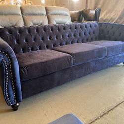 Velvet Chesterfield Sofa