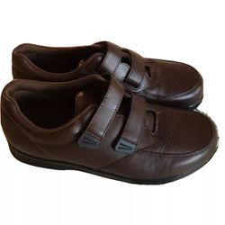 NEW Propet Mens Vista 2 Strap Diabetic Shoes 12 Size Brown Leather Orthopedic $109