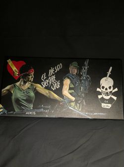 Acrylic Painting of "Private Jenette Vasquez & Private Mark Drake" from Aliens (1986)