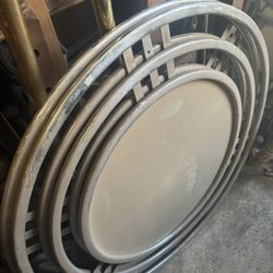 2  38” Chrome Mercedes Type Mirrors