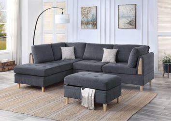 3-Piece Sectional Set W/ Ottoman