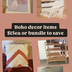 Boho Decor Items $15 Ea Or Bundle To Save 