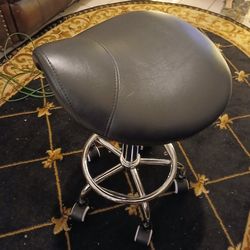 NEW SADDLE STOOL/ WHEELS, SWIVEL,