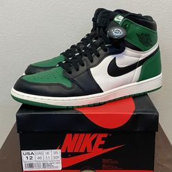 Jordan 1 Pinee Green Size 12