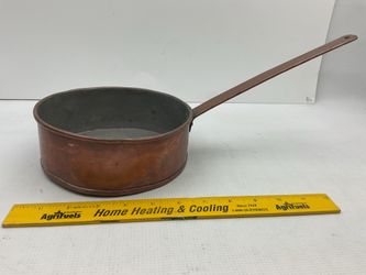 Antique “COLUCCI” Copper Hand Made 7” Saucepan Greenfield Massachusetts