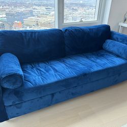 Joybird - Blue Velvet Sleeper Sofa