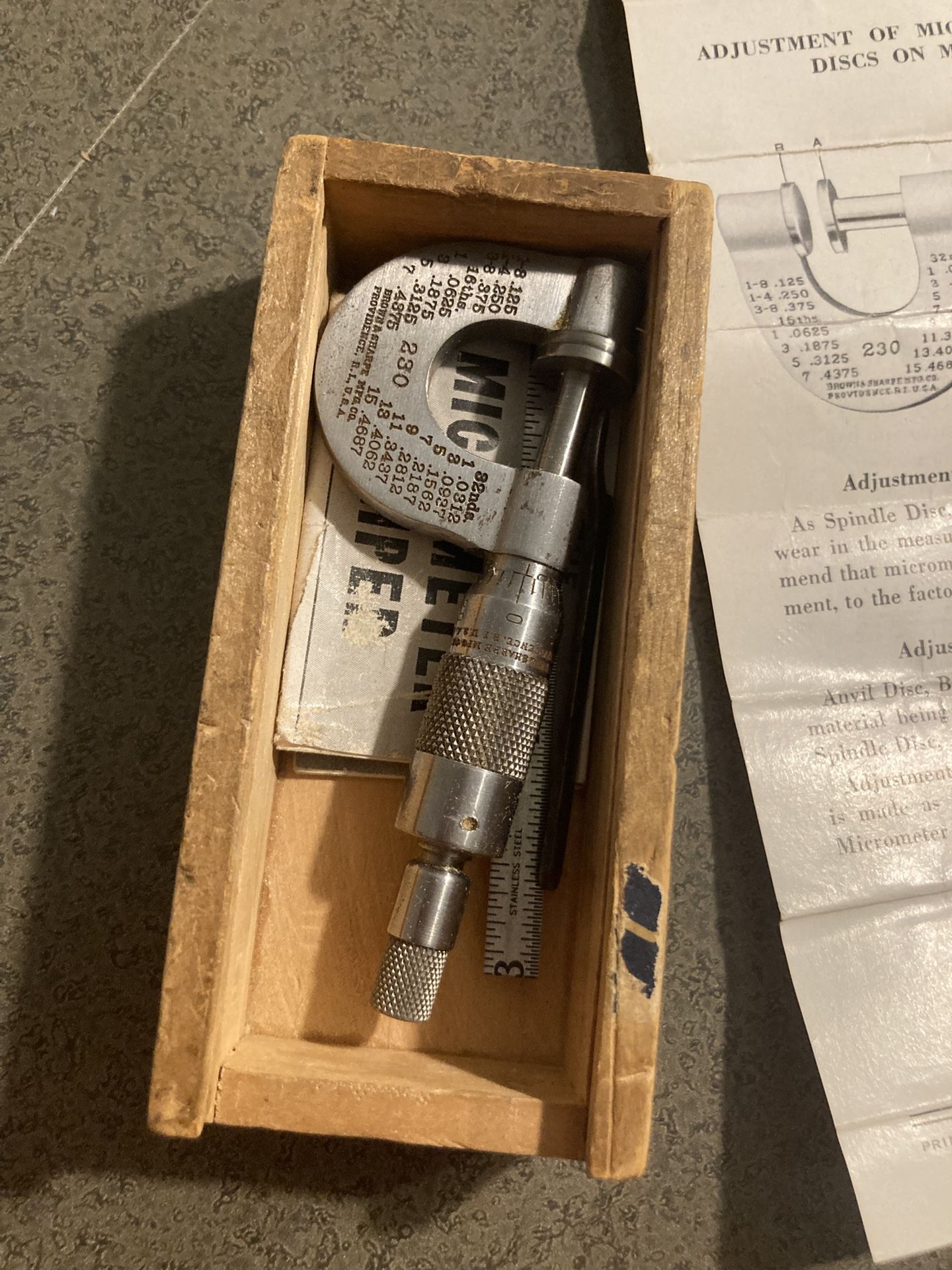 Brown & Sharpe Micrometer Caliper