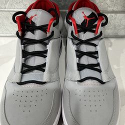 Brand new gray  Suede with red and black trim Jordans