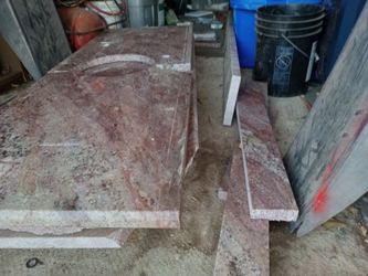 Bathroom Sink With Back -splash  (Granite)