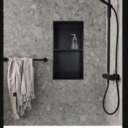 bernkot stainless shower niche black po#BA2-1224MB-us