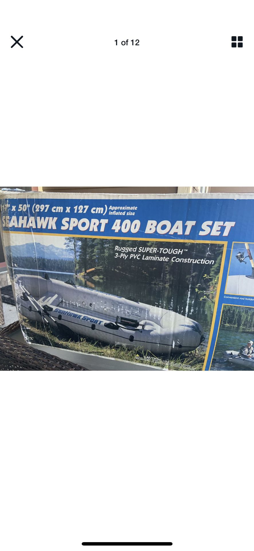 Intex The Sport Set Seahawk Sport 400 2-Person Inflatable Boat Set