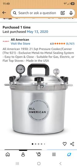 All American pressure cooker canner 921
