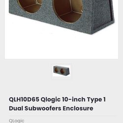 Qlogic 10-inch Type 1 Dual Subwoofers Enclosure / Box