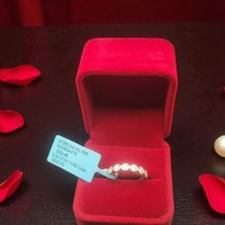 Sterling Silver Moissanite Band Ring