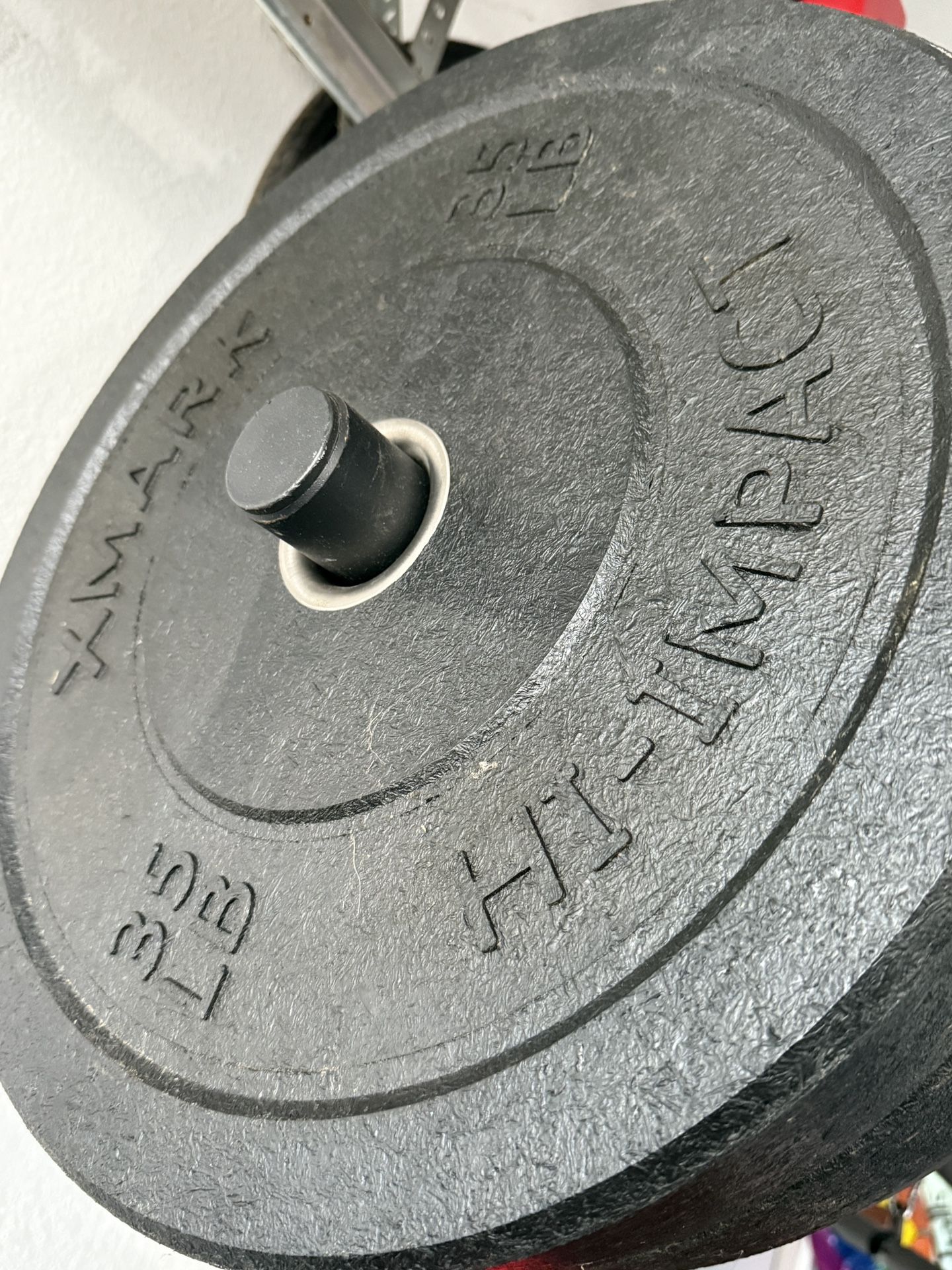 Bumper plates and dumbbells 