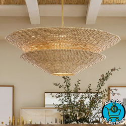PB Bristol Wood Bead Tapered Tiered Pendant (40")