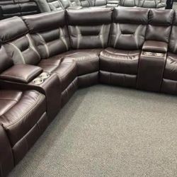 New Power Recliner Sectional Couch Only $50 Down Payment 