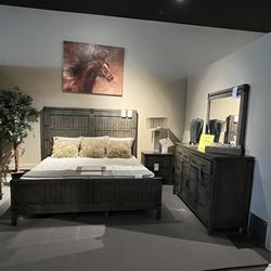 King Bed, Dresser, Mirror And Nightstand 