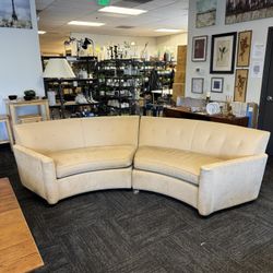 Curved Cream Sofa