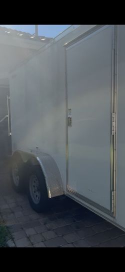White 6x12 trailer