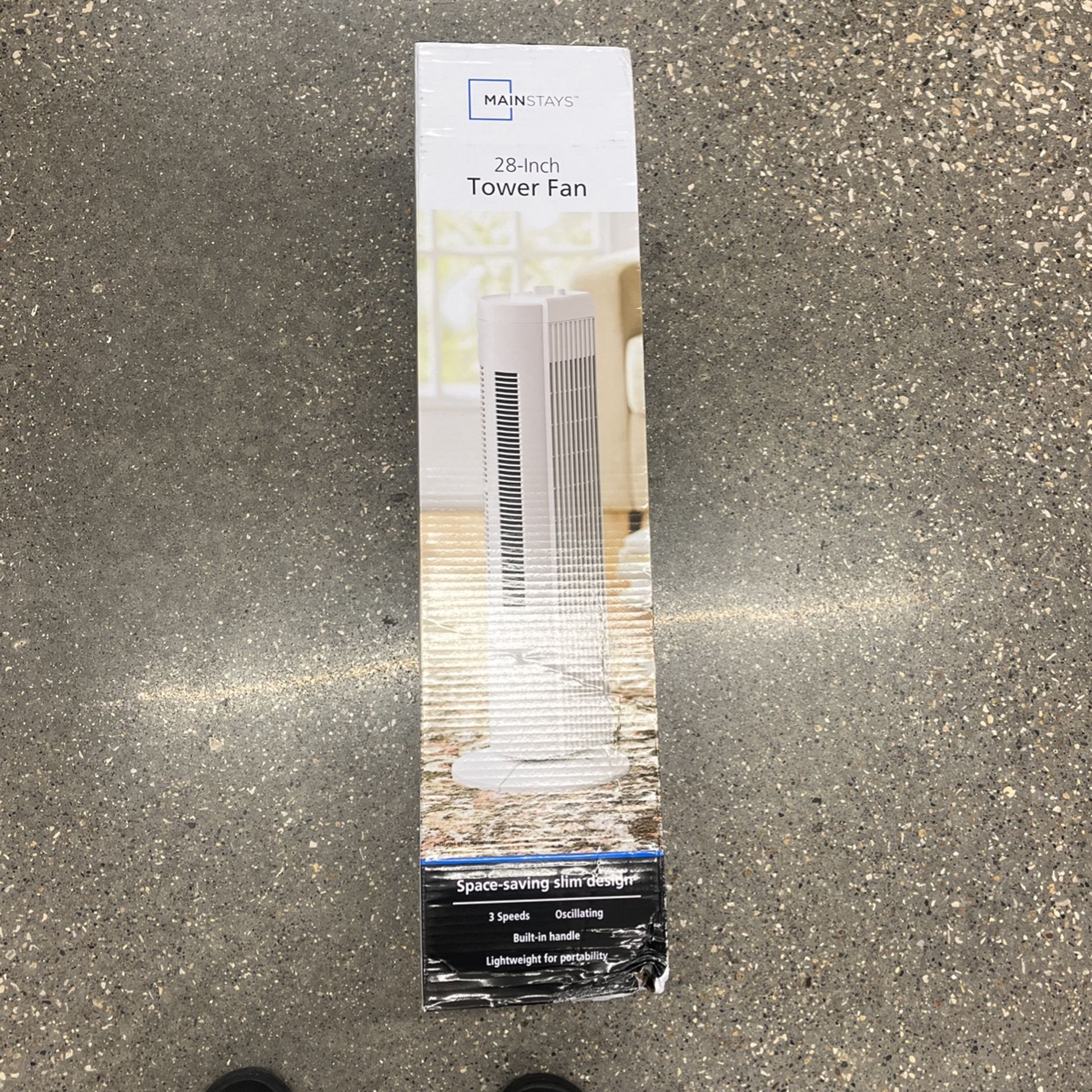 Brand new ❄️ Mainstays 28” 3-Speed Oscillating AC/Fan Tower 🌬️