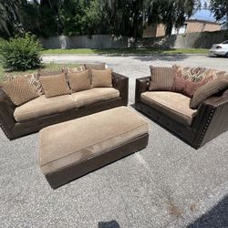 Sofa, Chair, And Ottoman Set