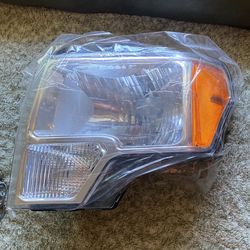 2009-2014 Ford F-150 - Driver Side Halogen Headlights) - Chrome Trim
