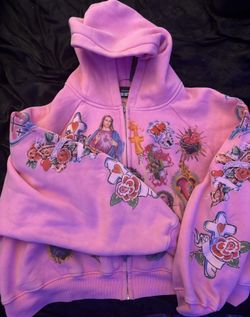 pink we are righteous hoodie