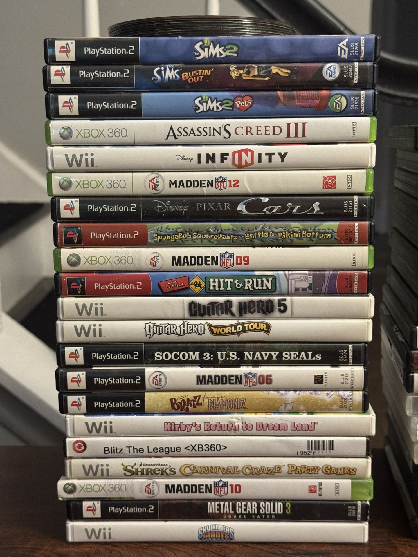 Games- Wii, PlayStation2, XB360
