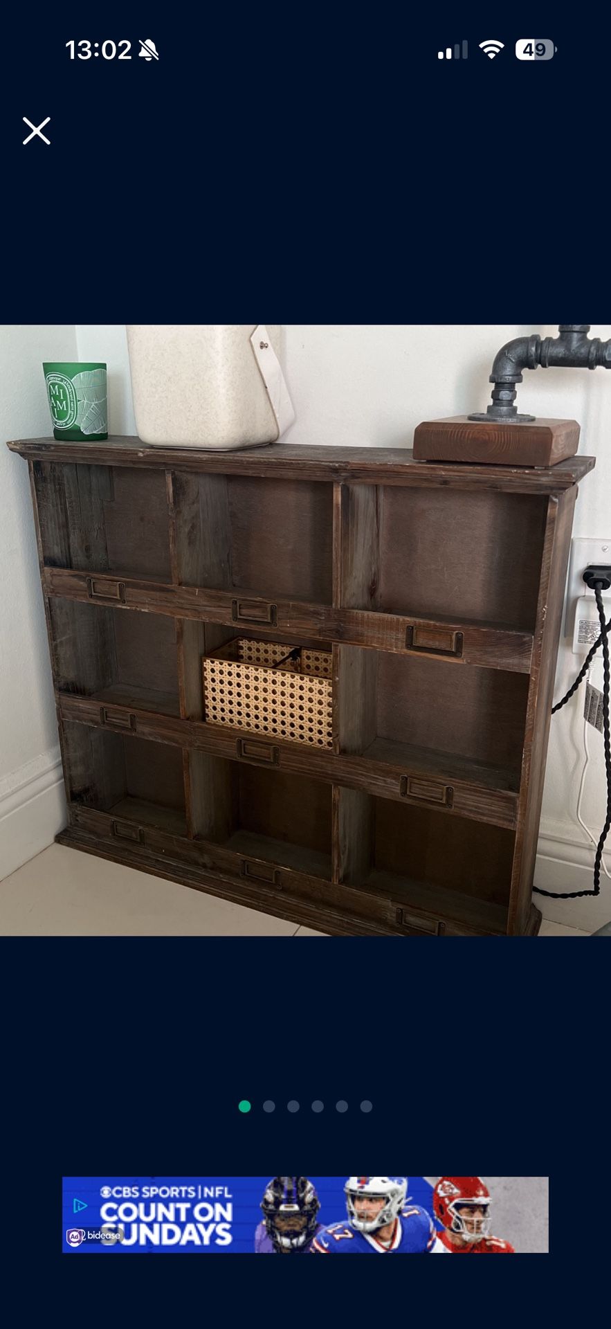 Small wooden shelves / cabinet / storage  / decorative