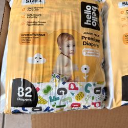 Hello Bello Diapers Size 1 - 160 Diapers Total - 4 New Packs + 2 Opened 