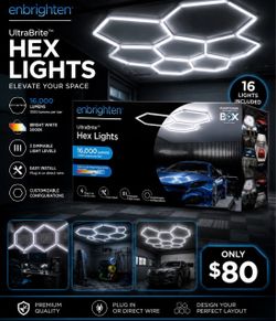 Enbrighten UltraBrite Hex Lights 16-Pack LED Strip Light