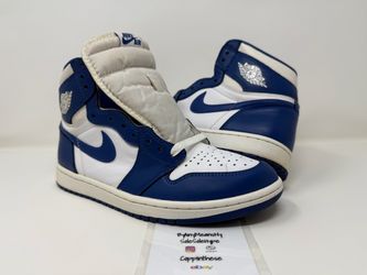 USED 2016 NIKE AIR JORDAN RETRO 1 STORM BLUE SIZE 8