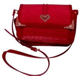 Red shoulder bag