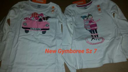 New Girls Sz 7 Gymboree long sleeve tops nwt