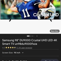 Samsung Tv 98"