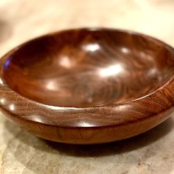 Heirloom Black Walnut Hand-Turned Art Bowl