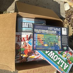 2 boxes of board games