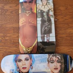 Rare Supreme x Nan Goldin 3 Deck Skateboard NOS