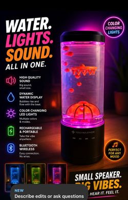 Basketball lava lamp style color changing Bluetooth speaker