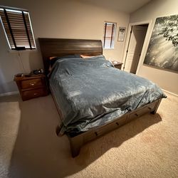 King Size Bed frame and Night Stand