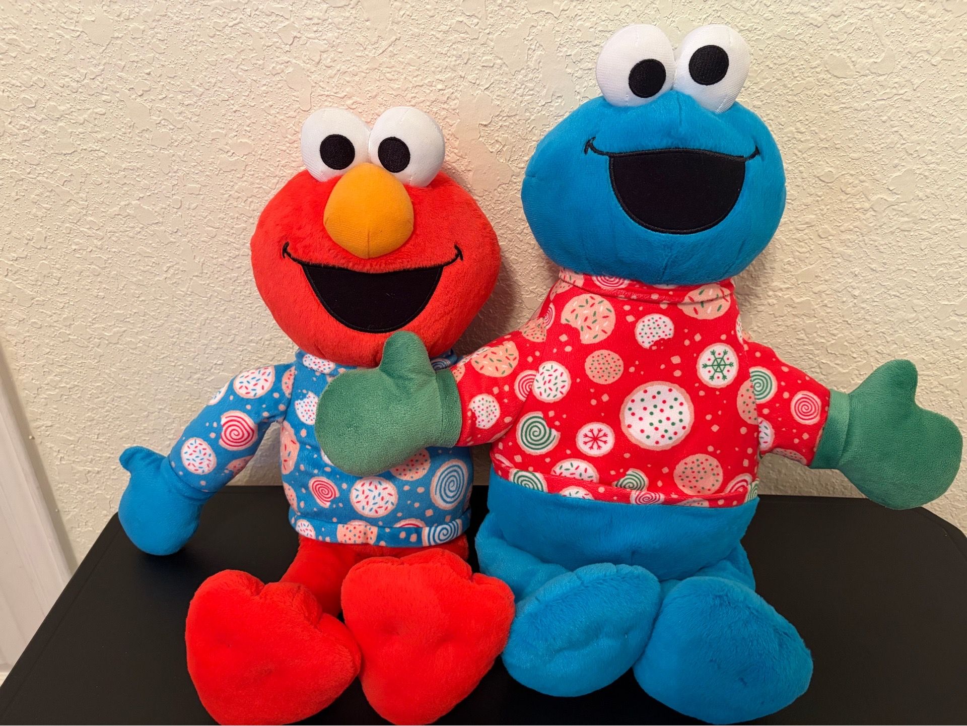 Cookie Monster and Elmo Plushies