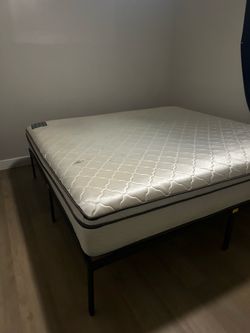 Queen Mattress with Metal Bed Frame