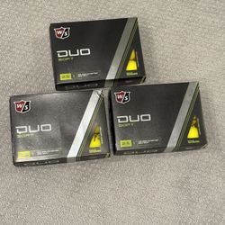 WILSON DUO SOFT GOLF BALLS Yellow 3 dozen 36 balls NEW IN BOX